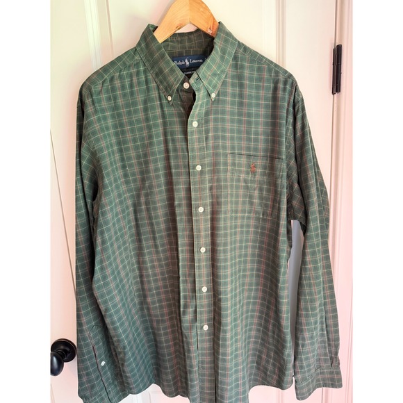 Ralph Lauren Other - Ralph Lauren Mens XL Classic Fit Green Plaid Button Down Shirt Long Sleeve Pony